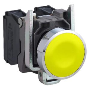 Botón Pulsador Xb4 1na 220v Metal Rasante Amarillo Schneider