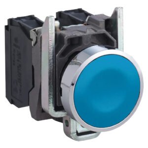 Xb4ba61 Push Button, Harmony Xb4, Metal, Flush, Blue, 22mm Azul