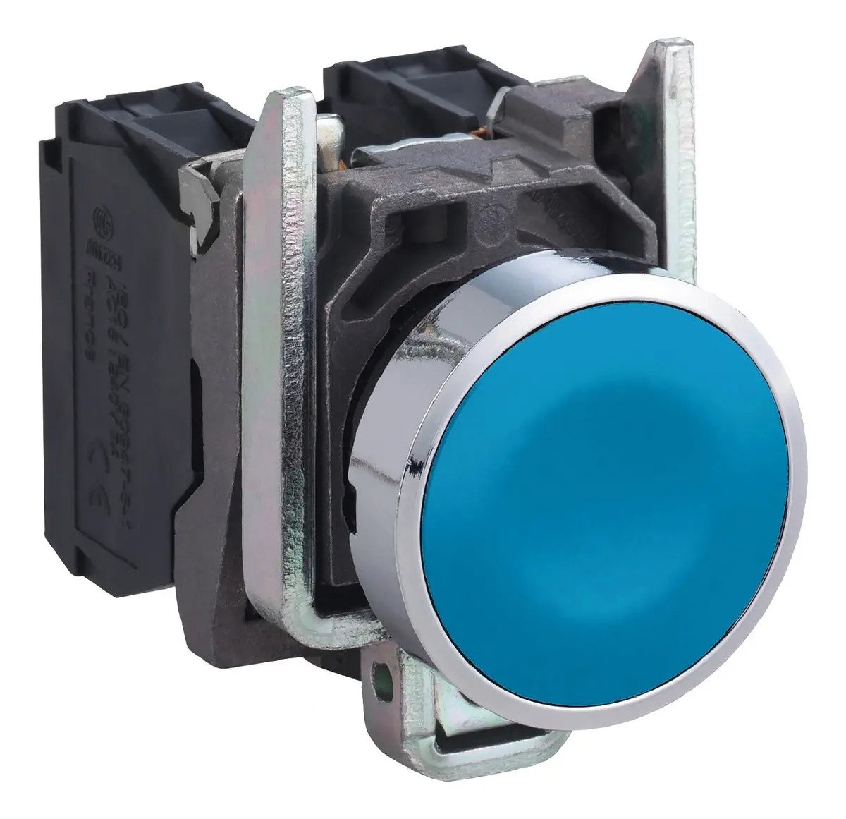 Xb4ba61 Push Button, Harmony Xb4, Metal, Flush, Blue, 22mm Azul